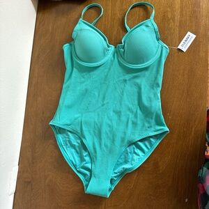 Old Navy Aqua One-Piece Swimsuit